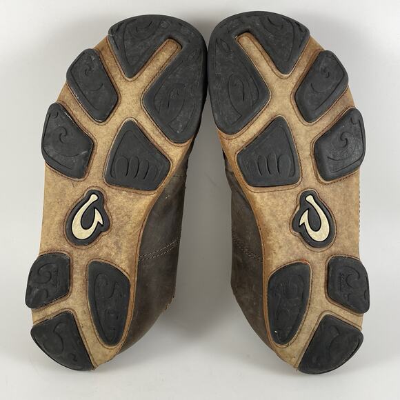 Olukai Shoes Ohana Lace Up Nubuck Leather Slip Ons Loafers Mens Size 8 Loafer - Picture 8 of 9